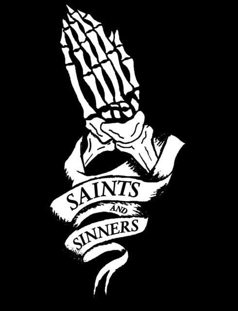 the saints and sinners — Praying Skeleton Hands Shirt