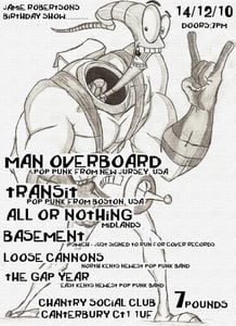 Image of Man Overboard, Transit and more in Canterbury Ticket 14/12/10