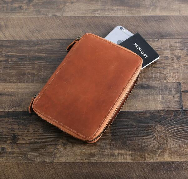 Personalized Initials Leather Travel Wallet, Passport Holder - Groomsmen Gift B17 ...