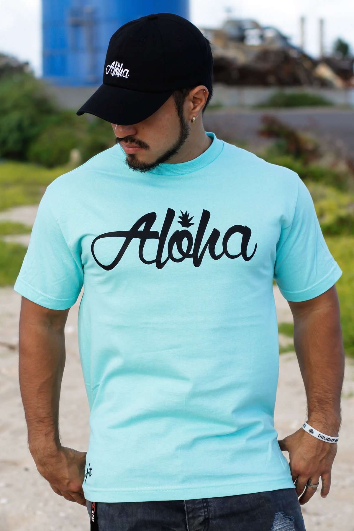 Aloha Pine Tee (Mint/Black)
