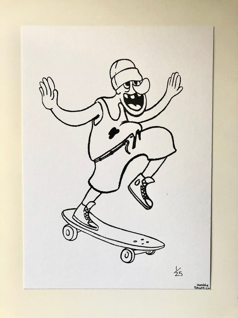 Silly Skater Print