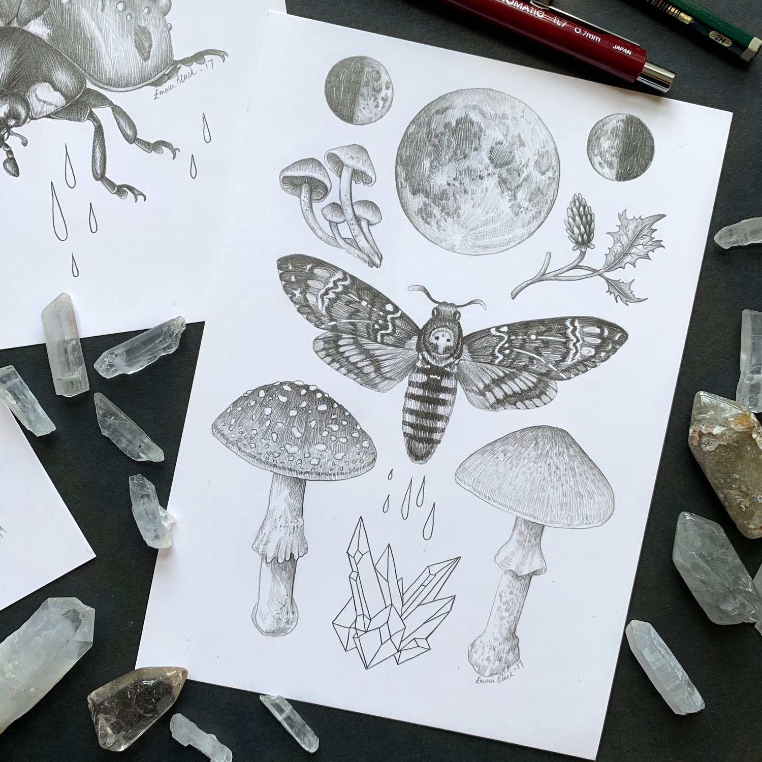 Image of 'Faith & Demise' Original Graphite Drawing