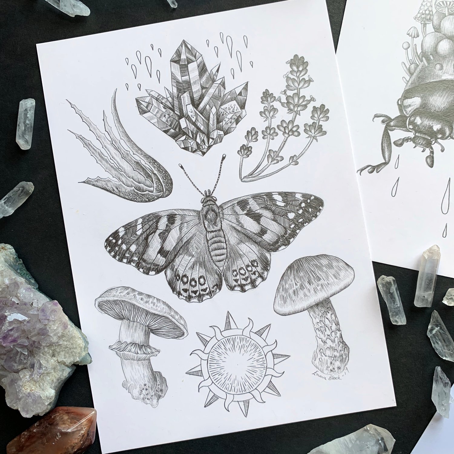 Image of 'Faith & Demise' Original Graphite Drawing