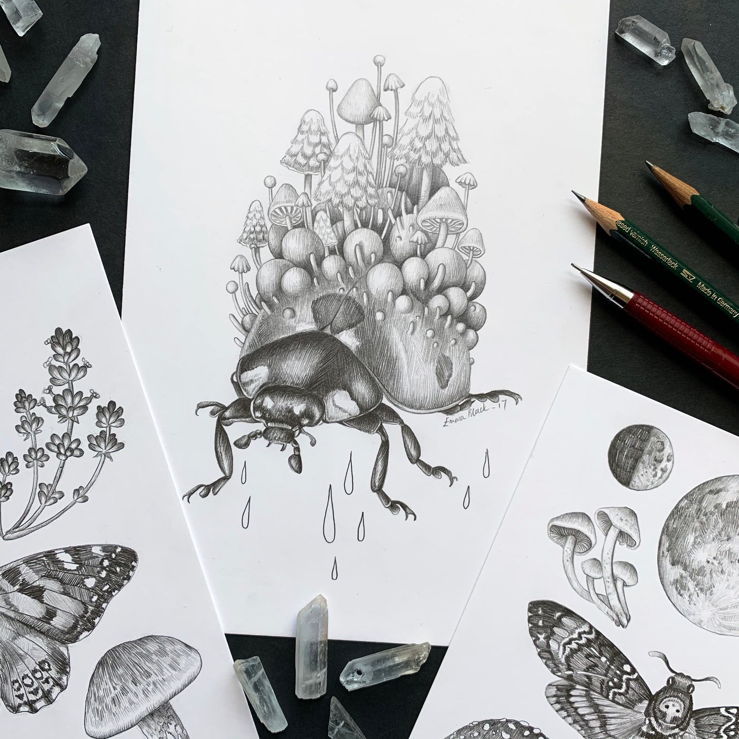 Image of 'Faith & Demise' Original Graphite Drawing