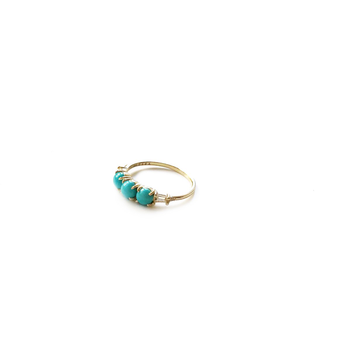 Image of Deco Turquoise Band Ring