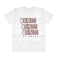 Image 4 of Men's BengX3  Vneck Tee - available in black, green, & white