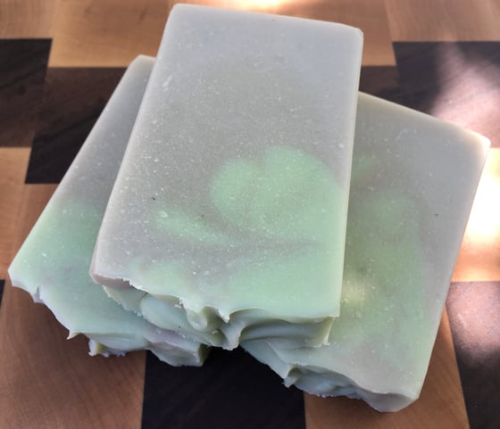 Image of Spearmint Basil Goat Milk Soap with Dead Sea Clay