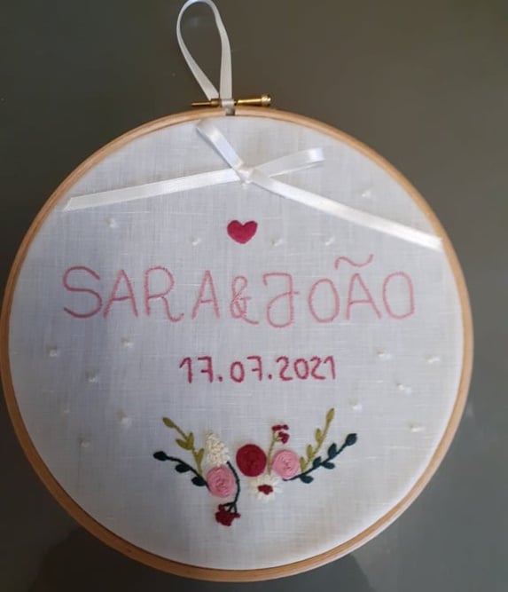 Bastidor bordado á mão