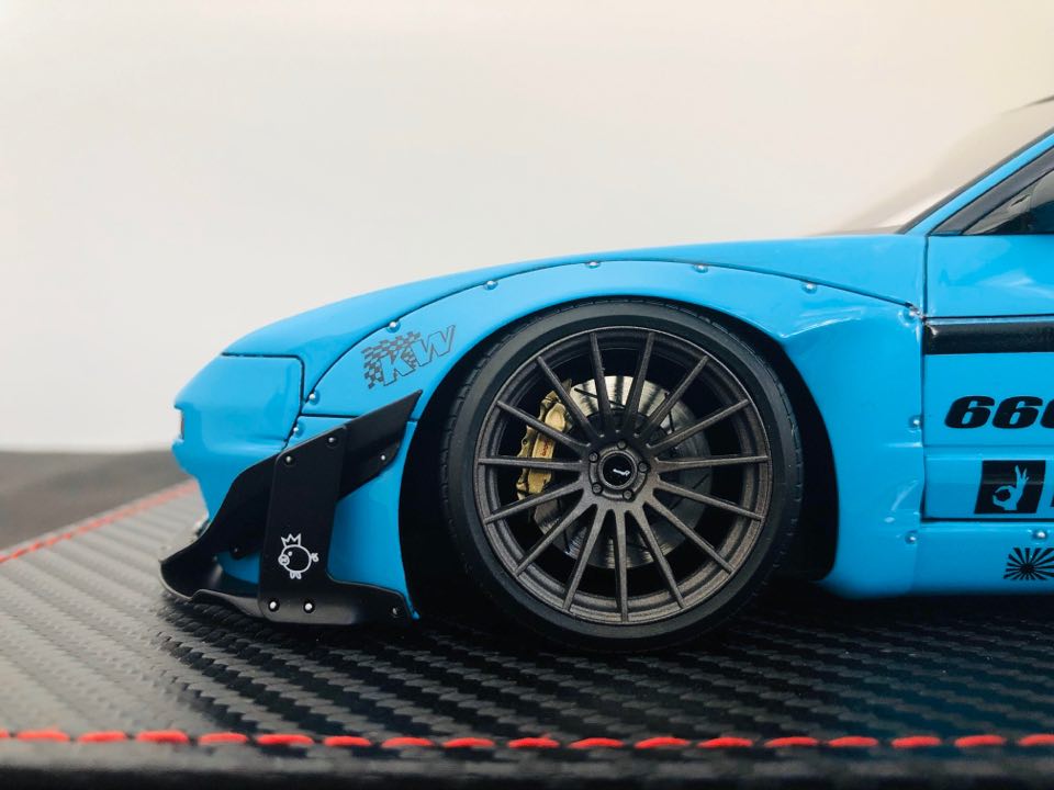 1/18 Ignition Model Rocket Bunny 180SX Light Blue | fizz