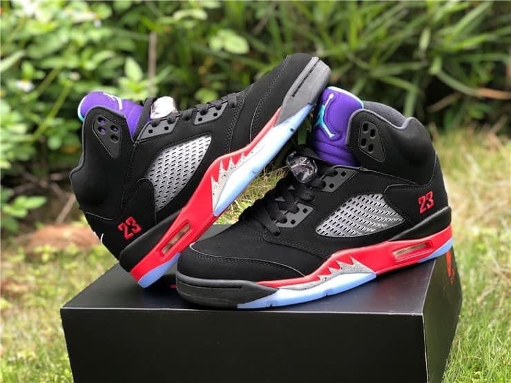 retro 5 purple and black