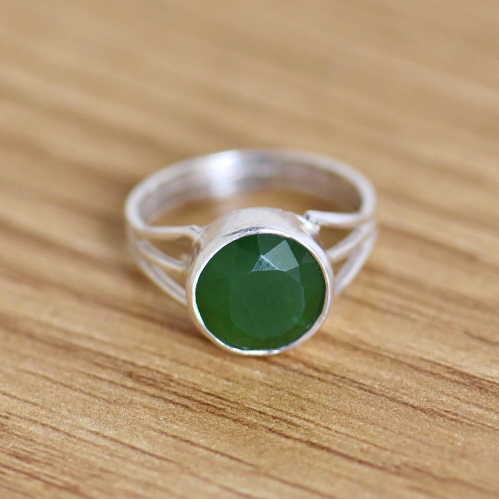 Image of Dragon Claw x Green Jade ring