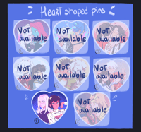 Heart shaped pins