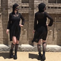 Image 2 of Glitter Mesh Hooded Robe