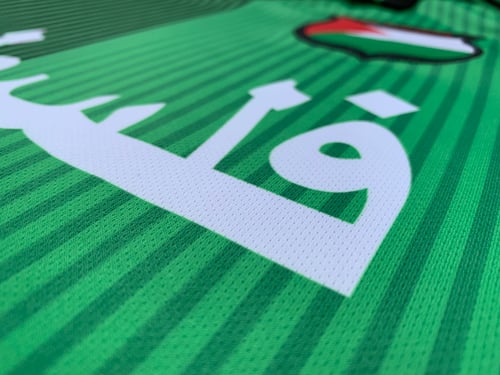Image of Palestine Green (Denmark) Retro Football Shirt
