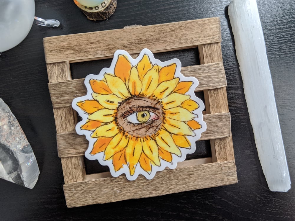 Image of Sunflower Eye Vinyl Sticker