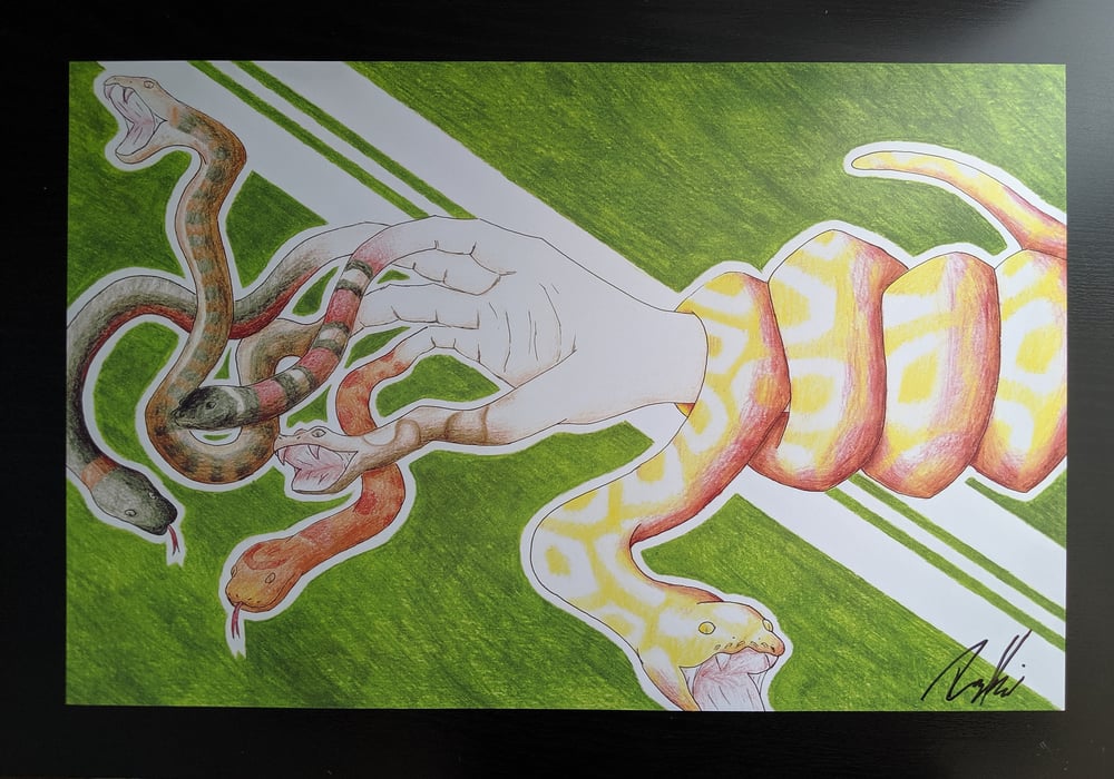 Image of Snake Fingers - 10x17 Art Print