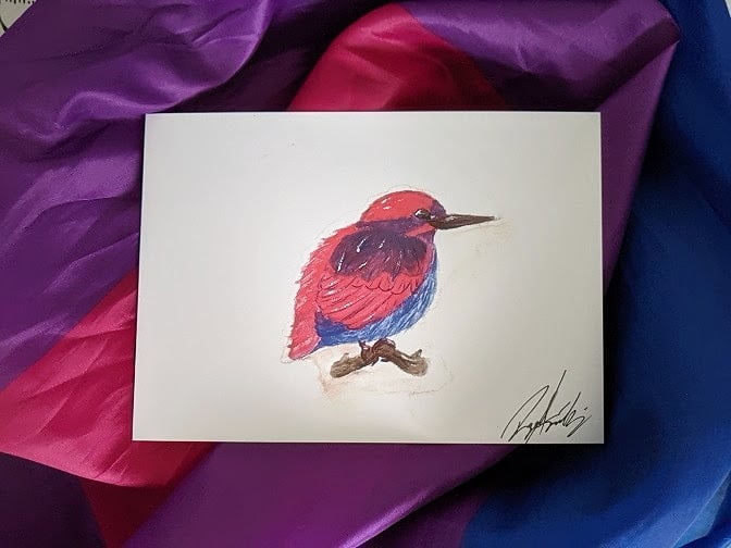 Image of Bisexual Pride Kingfisher 5x7 Prints