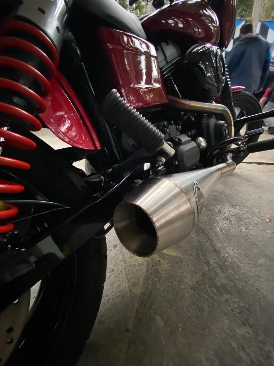 Image of New Dynamite Crew VS Carbox Racing 2x1 Stainless Exhaust for Dyna