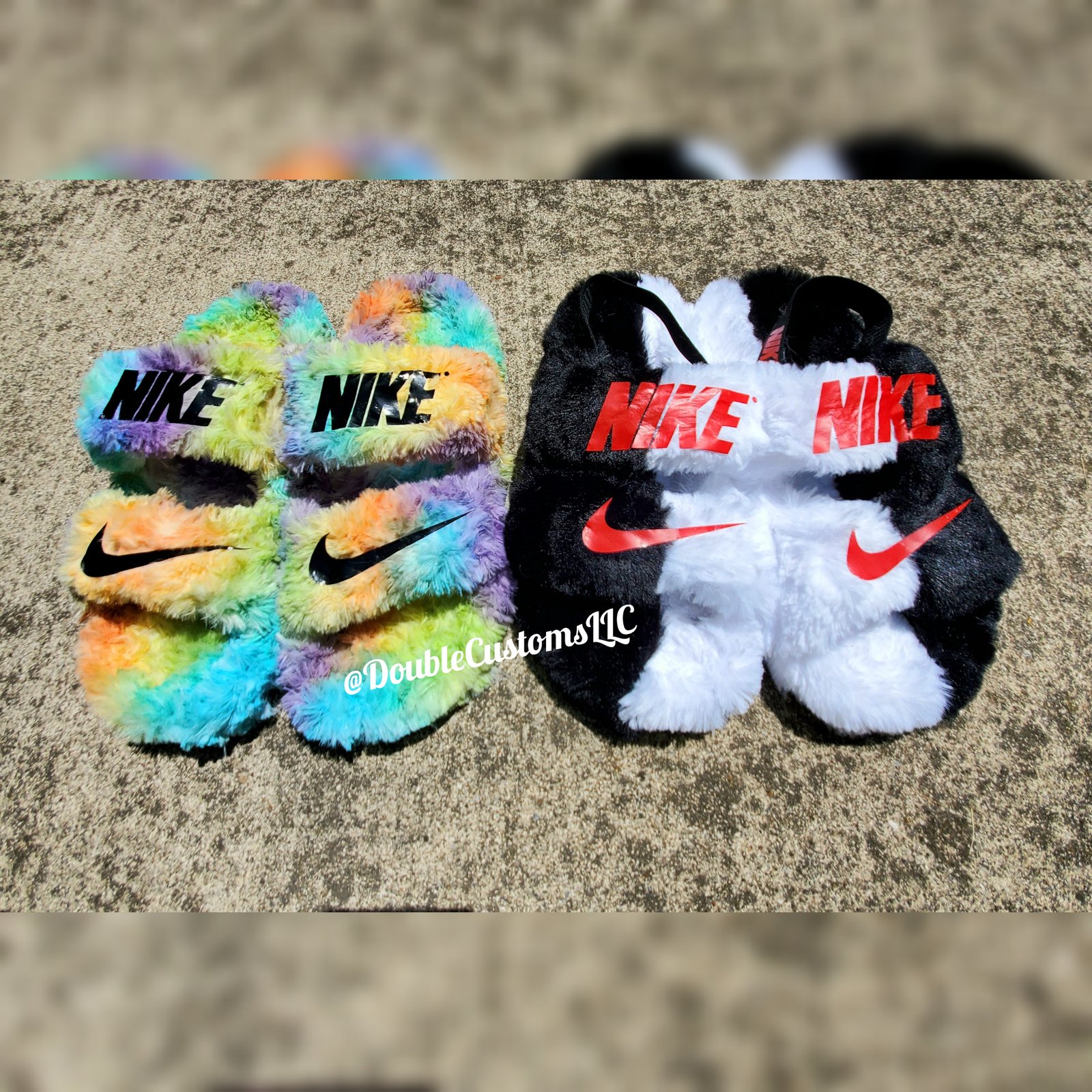 multicolor nike slides