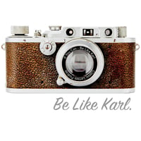Image 2 of 'Be Like Karl' Leica IIIa Hipster T-Shirt - Black