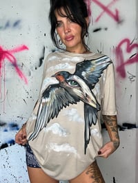 Image 3 of “FLY HIGH” CUSTOM PAINTED T-SHIRT XL
