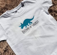 Kids personalised dinosaur t-shirt