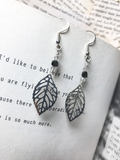 Image of Crystal Leaf Earrings