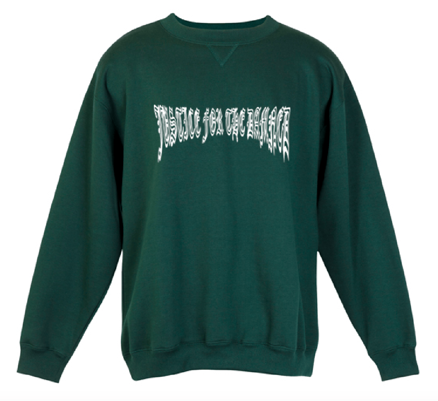 Bottle Green Justice Warped Logo Sloppy Joe Sweatshirt Justice