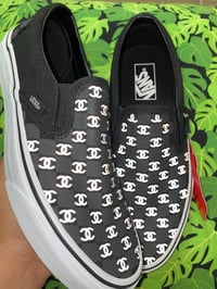 Reflective Chanel Slip-On Vans 