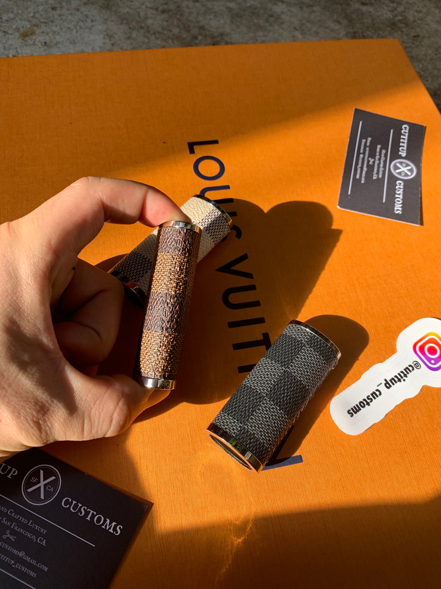 Checkered LV Lighter Cases