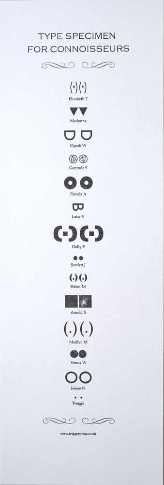 Image of Type Specimen for Connoisseurs/Connaisseurs