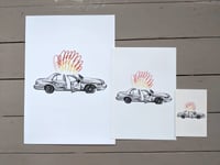 BURNING COP CAR (2020) PRINT