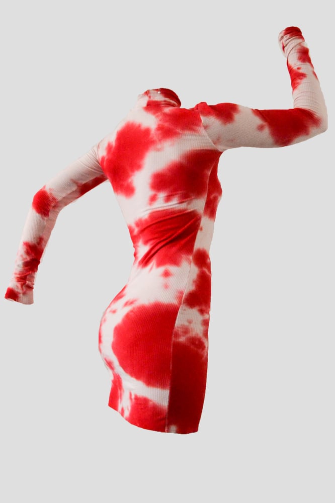 Image of Red TieDie Dress 