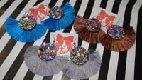 Image 1 of Beaded Fan Earrings