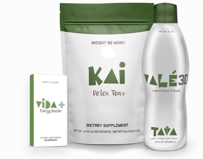Image of All 3 POWER PACK- KAI/Vacia Detox Tea, Vale30 Liquid Vitamin, Vida Plus/Flare Energy Supplement