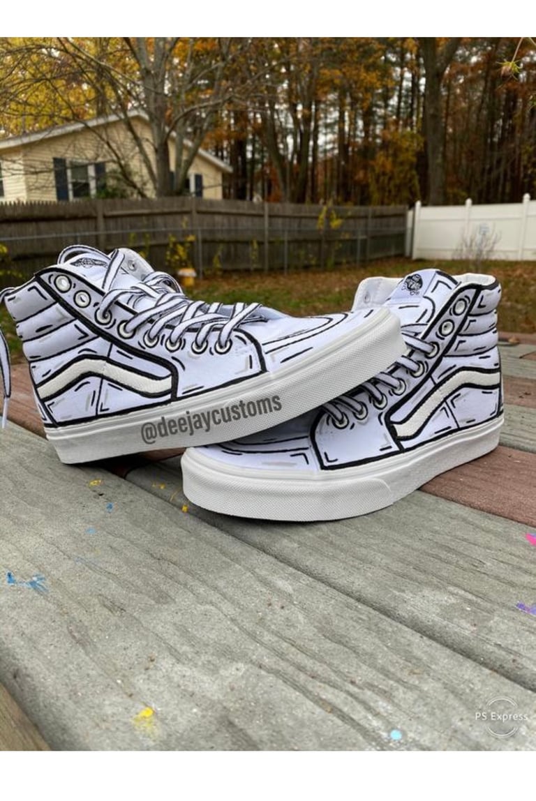 Custom Cartoon-Style Vans