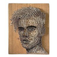 Image 4 of David Bowie String Art Portrait Sculpture by Ashley Darran