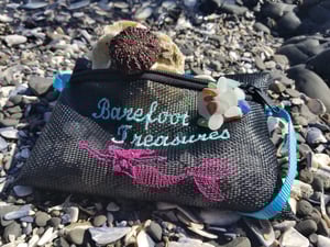 Image of Recycled Fine Silver- Handmade- Turquoise- Earrings- Shells- #374