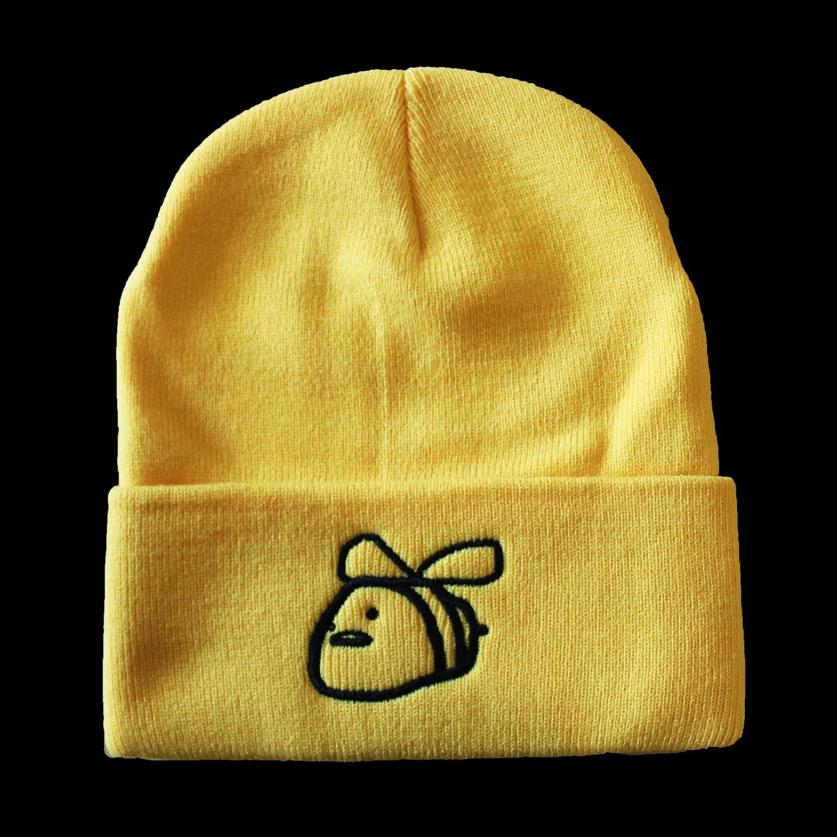 World Building MMXXII Knit Box Logo Beanie Hat (Hi-Vis Yellow