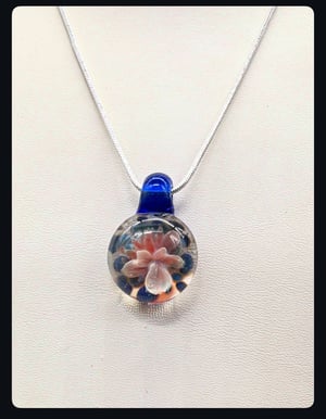 Image of Hamilton Art Glass Purple Blue Fireworks