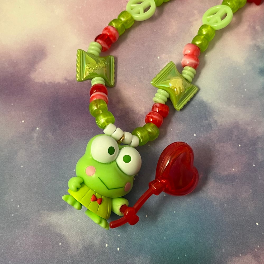 Image of Cute Frog Character Kandi Necklace