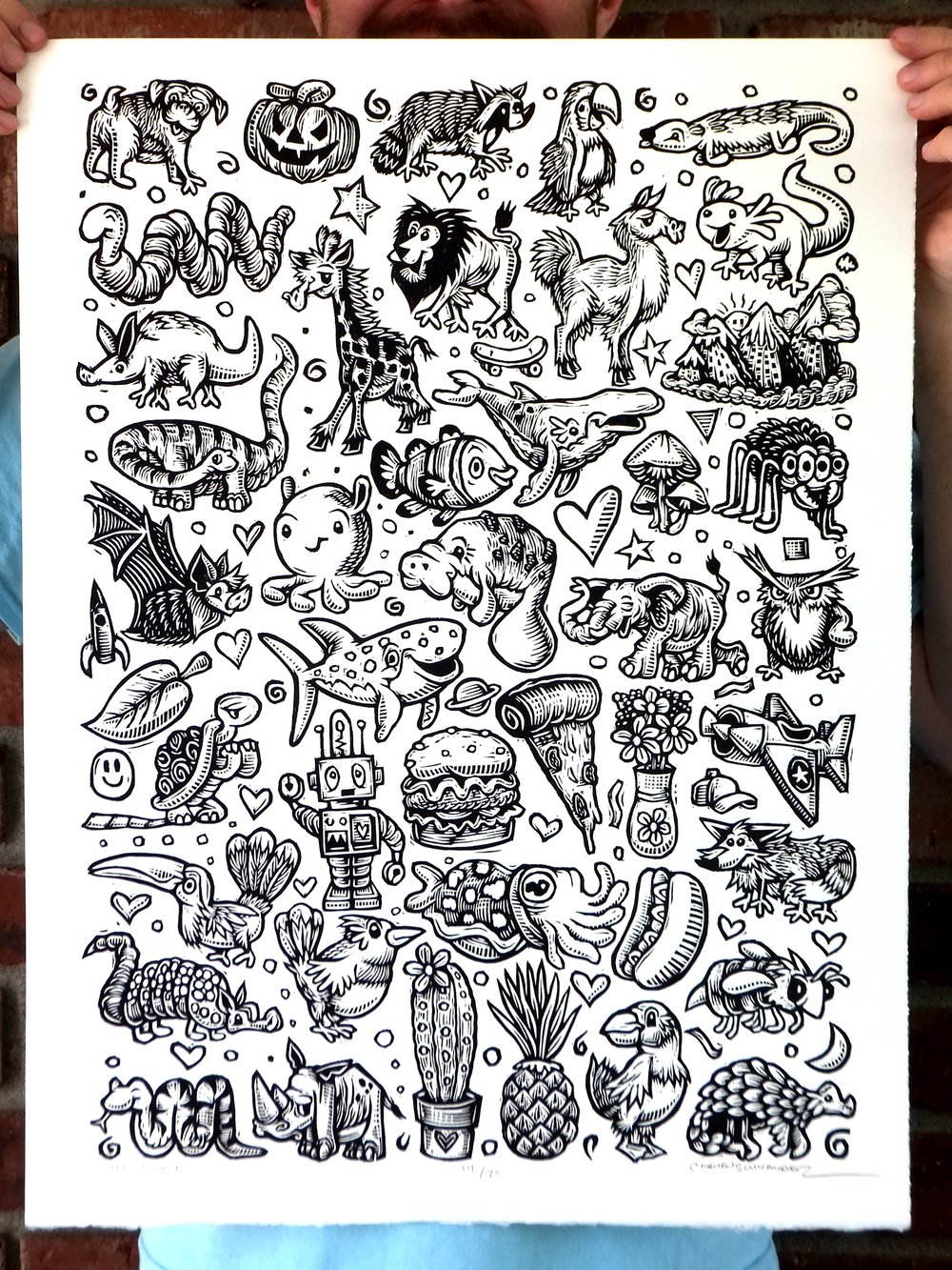 43 Doodles Print 