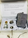 12 oz Silver Rhinestone Flask purse 