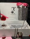 8 OZ BLING BLACK FLASK PURSE GIFT SET
