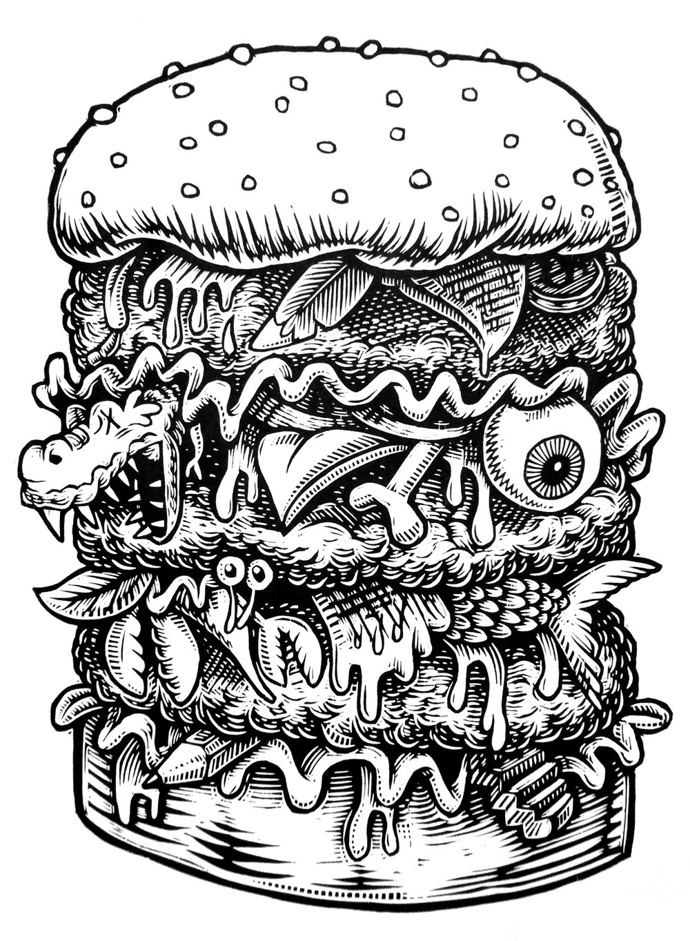 Everything Burger T-shirt (A3) **FREE SHIPPING