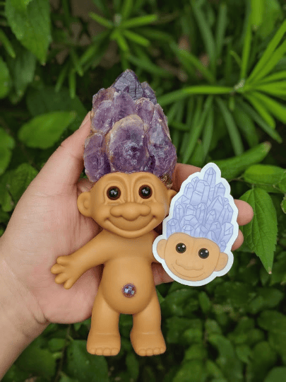 Amethyst Troll Stickers 3"