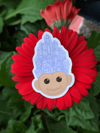 Amethyst Troll Stickers 3"
