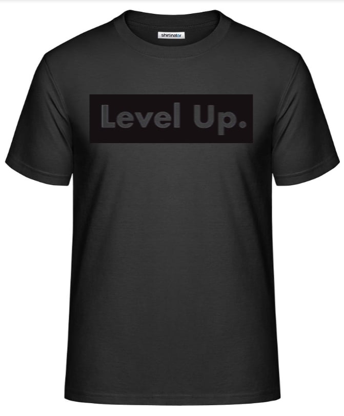 Image of Level Up black on black