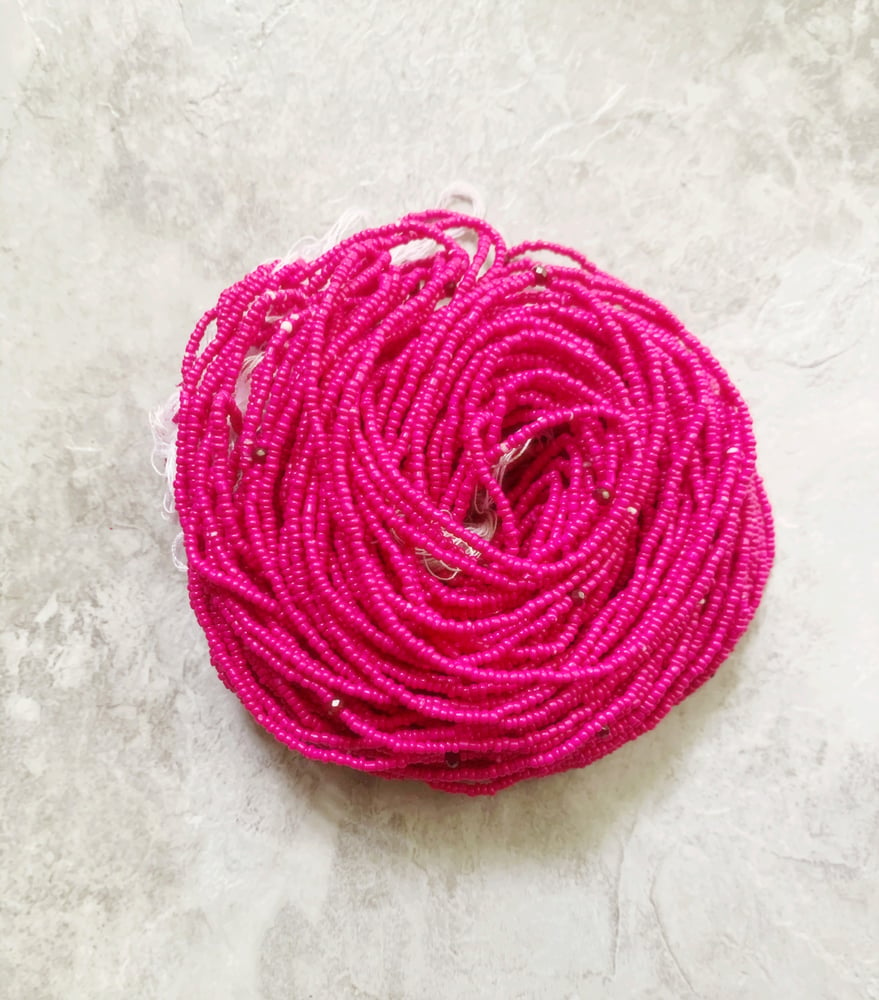 Image of Magenta XL Tie Waistbead 