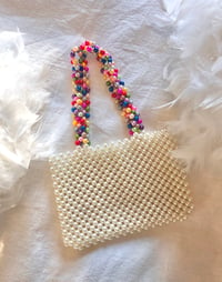 Rainbow Handle Pearl Tote 